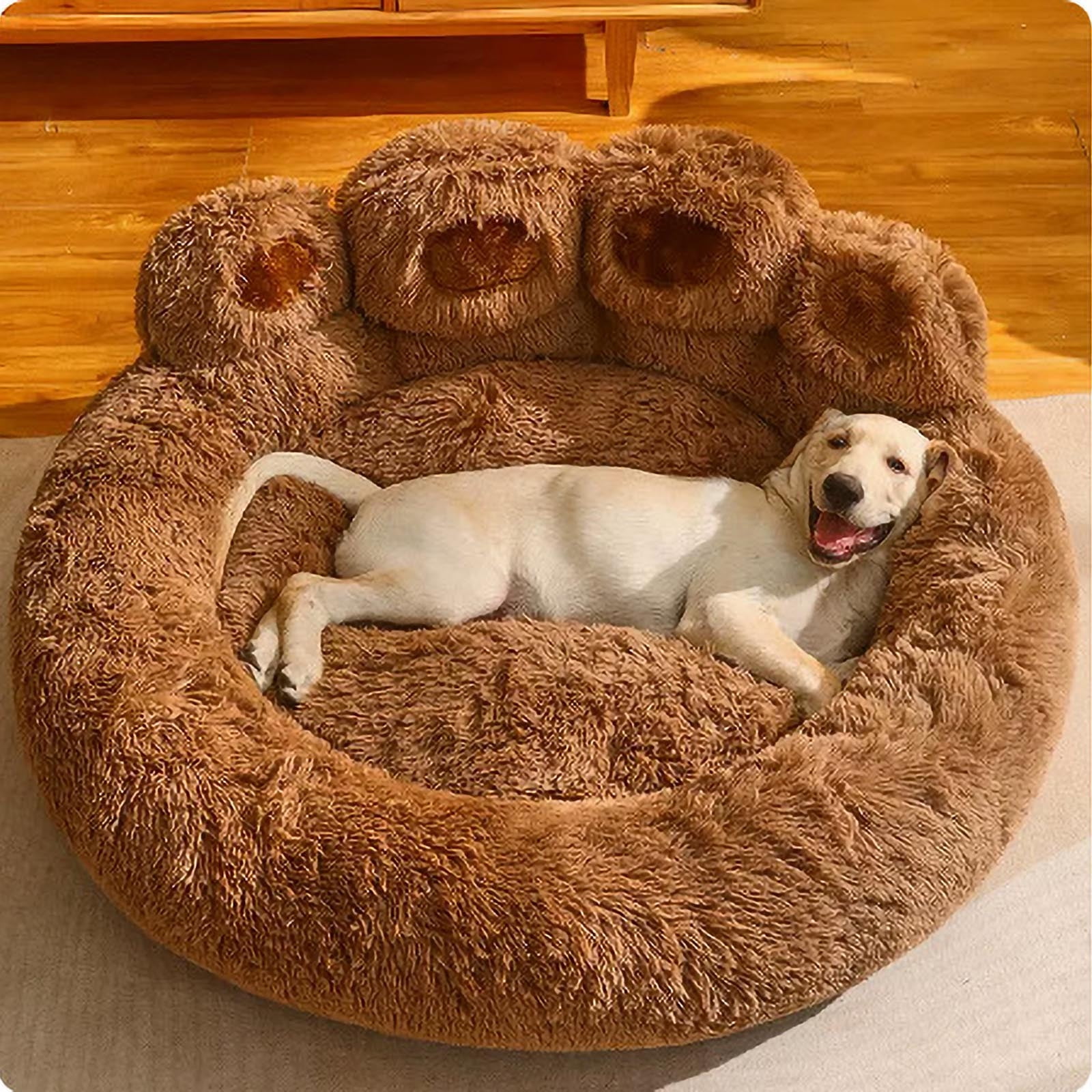 LAKUB Dog Bed Lightning Deals of Today Prime Cozy and Comfy Pet Dog Bed All Seasons Paw Shape Warm Dog Bed Cushion