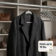 thumbnail image 5 of Hanger Central 50 Pack Space Saving Gray Velvet Non-Slip Hangers with Swivel Hook, 5 of 7