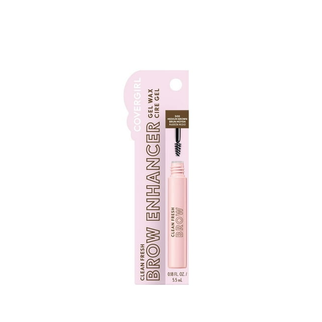 COVERGIRL Clean Fresh Brow Enhancer Gel Wax, Flexible Hold, Non-Sticky, Non-Crunchy, All-Day Wear, Vegan Formula