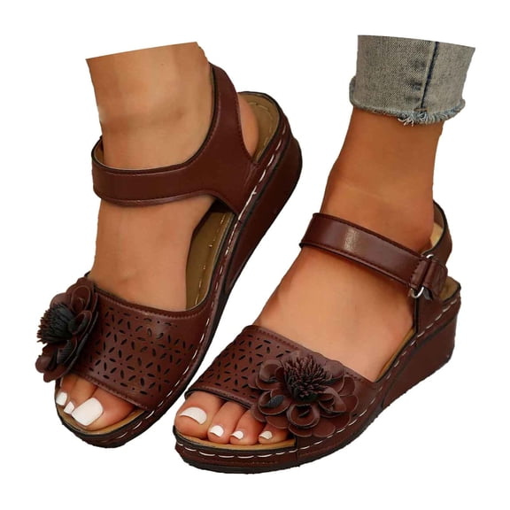 Wovix Women Trendy Sandals Open Toe Dressy And Casual Trendy Design Shoes Simple Beach Shoes Indoor Outdoor Shoes Beige 37