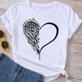 thumbnail image 1 of RWJDXD RWJDXD Ample et Confortable en Été 2024 T-Shirt à Manches Courtes Col Rond pour Femmes Motif Amour Haut T-Shirt Décontracté pour Femmes Mode Y2K Respirant Manches Courtes, 1 of 7