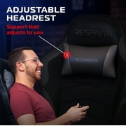 RESPAWN 900 Console Gaming Recliner with Footrest and Lumbar Support - Comfortable Ergonomic Gaming Chair with Headrest, No Wheels, Reclining, Heavy Duty, Racing Style Video Game Chairs - Gray