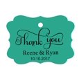 thumbnail image 1 of 100 Pcs Merci Personnalisé Hang Tags Personnalisé Cadeau de Faveur de Mariage Papier Tags, 1 of 1