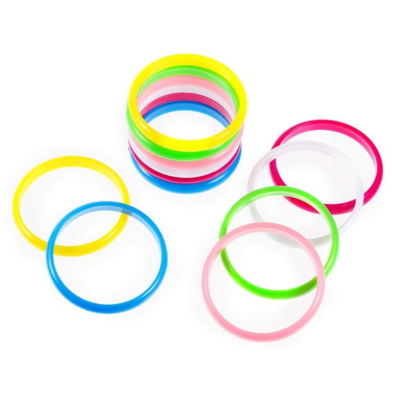MLINS 36pcs Plastic Colored Bangles Candy Color Bangle Bracelets Costume Parties Bracelets Retro 80s And 90s Themes Bracelets