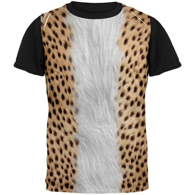 Cheetah Costume Halloween Partout T-Shirt Dos Noir pour Hommes