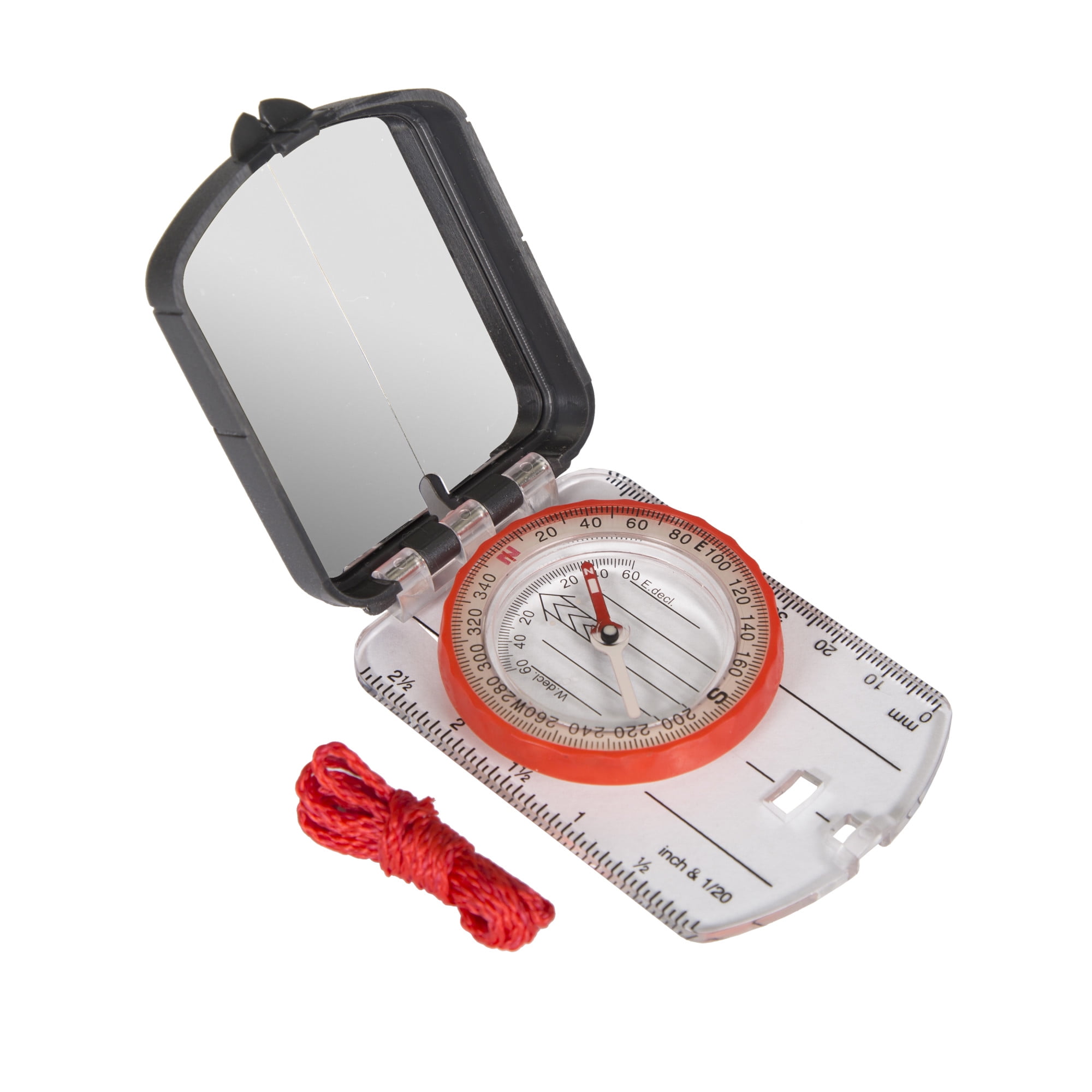 Compass With Mirror Durable Anti-shock Hiking Climbing Multifunctional Compa-KT 