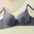thumbnail image 4 of Oksale Push Up Underwire Bras for Women Sexy Deep Plunge Minimizer Bra High Supportive Adjustable Strap Breathable Bralettes Gray M, 4 of 9