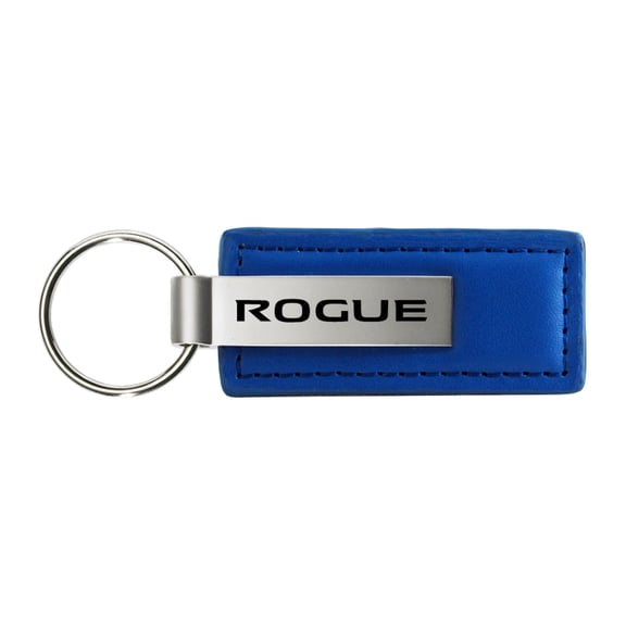 Nissan Rogue Rectangular Leather Key chain (Blue)