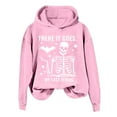 thumbnail image 2 of There It Goes My Last Flying Halloween Hoodies for Women Funny Skeleton Bat Graphic Hoodie Sweatshirt Pullover Tops, 2 of 5