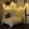 thumbnail image 3 of Dosel de cama Mengersi para cama doble, cama king size, mosquitera, 3 of 8