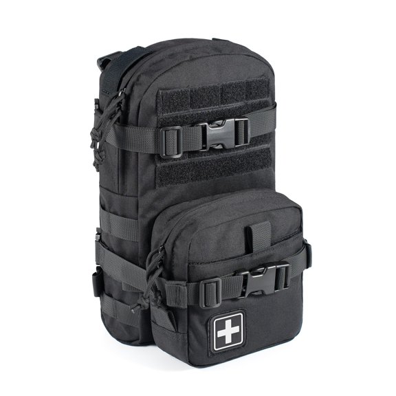 Mochila de hidratación táctica MOLLE CLTAC 1,5 L negra