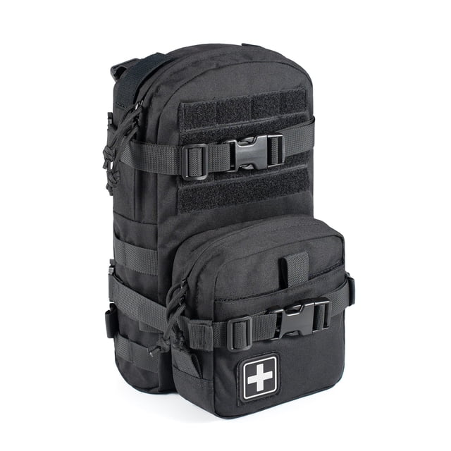Mochila de hidratación táctica MOLLE CLTAC 1,5 L negra