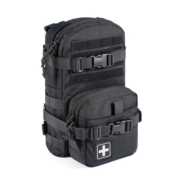 Mochila de hidratación táctica MOLLE CLTAC 1,5 L negra