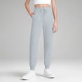 thumbnail image 2 of WTOBBY Women's High Waisted Joggers with Pockets, Tapered Leg Drawstring Lightweight Sweatpants for Athletic and Casual Activities,Light Gray L, 2 of 5