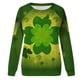 thumbnail image 4 of Camisas informales de manga larga para mujer, sudadera de cuello redondo con estampado de St Patrick Vintage, Tops holgados Fridja  czfsfas724, 4 of 5