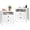White, variant on Amadwell Nightstand with Charging Station, Bedside End Table with 2 Drawers & Storage for Bedroom, Black