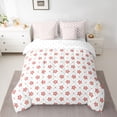 thumbnail image 2 of Homewish Kawaii Flower Floral Bedding Comforter Set 7pcs for Child, Chic Fashion Polkadots Queen Bedding Sets, Cute Cartoon Reversible Queen Sheet Sets, Super Cozy Room Decor, 2 of 7
