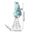 thumbnail image 2 of Easter Bunny Tree Topper, Flocked Rabbit Figurine with Spring Base for Holiday Seasonal Decor, Whimsical Plush Bunny Top Ornament for Easter Tree Decorations, 2 of 6