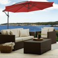 thumbnail image 3 of Gymax 10' Hanging Umbrella Outdoor Patio Market Banana Umbrella Offset Wine Red, 3 of 10