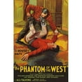 thumbnail image 2 of Unknown 13x18 Gold Ornate Wood Framed with Double Matting Museum Art Print Titled - Vintage Westerns: Phantom of the West - House of hate, 2 of 4
