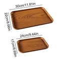 thumbnail image 3 of Wood Grain Serving Tray, Snack Tray for Coffee, Breakfast, Entryway, Farmhouse Kitchen Tray Platter for Organization, Lightweight Plastic Serving Tray, 3 of 5
