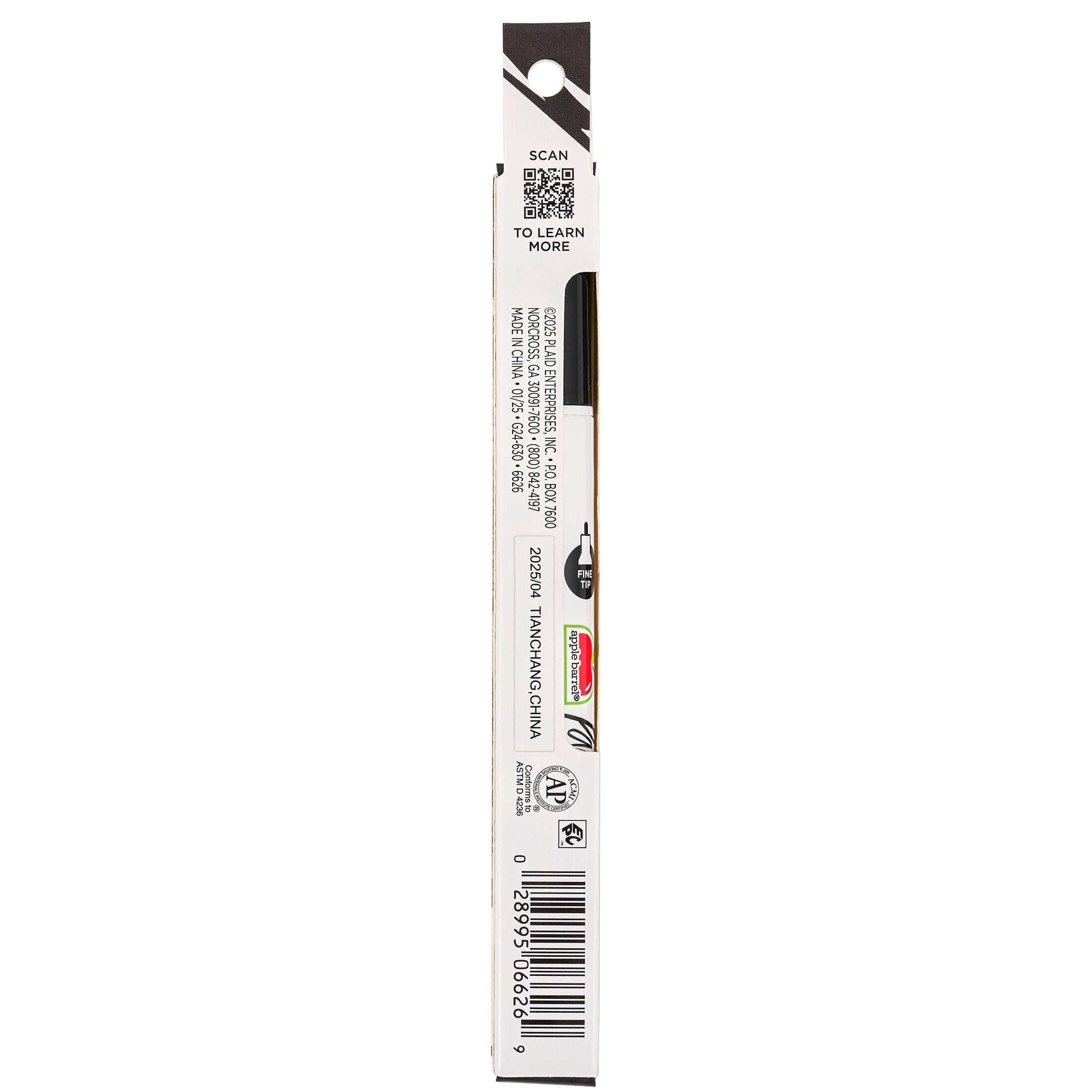 Apple Barrel Multi-Surface Fine Tip Paint Pen, Black, 1 Piece
