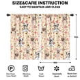 thumbnail image 2 of Blackout Kids Curtains,Yorkie Dog and Flower Florals Childrens Insulated Curtains Set Of 2,Bedroom Essentials,Toddler Room Decor 42x63in(106x160cm), 2 of 4