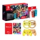 thumbnail image 1 of Nintendo Switch Mario Kart 8 Neon Multiplayer Racing Bundle: Red Blue JoyCon Console, Mario Kart 8 Deluxe & Online Membership, Mytrix Wheels & Grips 4 Pcs, Additional Red/Blue JoyCons Nintendo  Nintendo Switch, 1 of 2