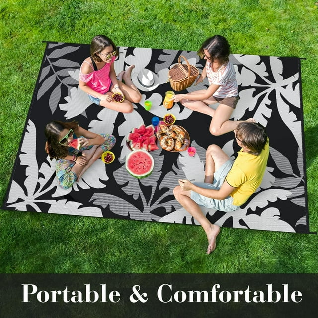 Outdoor Rug x ft Boho Outdoor CarpetPatio RV Deck Camping Rug Portable Boho Rugs for Outdoor Area Rug Picnic Backyard Porch Beach Mat &