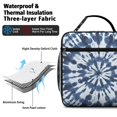 thumbnail image 4 of Blue and White Tie Dye Pattern Insulated Lunch Bag Teens,Lunch Box for Men Women for Work,Picnic or Travel,10.2x9.5x4.3 Inches,8 Can Capacity, 4 of 6
