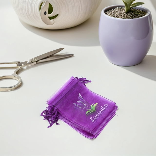 OUNONA 30Ud Bolsas De Malla Para De Lavanda Con Cordón Y Estampado Floral