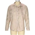 thumbnail image 4 of GuangCheng Men's Long Sleeve Button Down Shirts,Abstract Print,Vertical,Pattern Design Casual Dress Tops Fashion Piece,Khaki,Size XL, 4 of 6