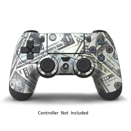 Skin Stickers for Playstation 4 Controller - Vinyl Leather Texture Sticker for DualShock 4 Wireless Game Sixaxis Controllers - Protectors Controller Decal - Big Ballin, Light