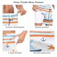 thumbnail image 5 of FORMRS Mens Swim Trunks Mesh Liner Quick Dry Casual Beach Board Shorts with Pockets, Sizes S-2XL, Blue Nautical Pattern, 5 of 9