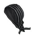 thumbnail image 1 of Chef Hat Waiter Grill Unisex BBQ Bakery Hairproof Headband Uniform Caps Hat White Strips, 1 of 9