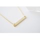 thumbnail image 2 of Mini Collar de Barra Horizontal en Oro, Oro Rosa o Plata Minimalista, joyería Delicada Dorado, 2 of 4