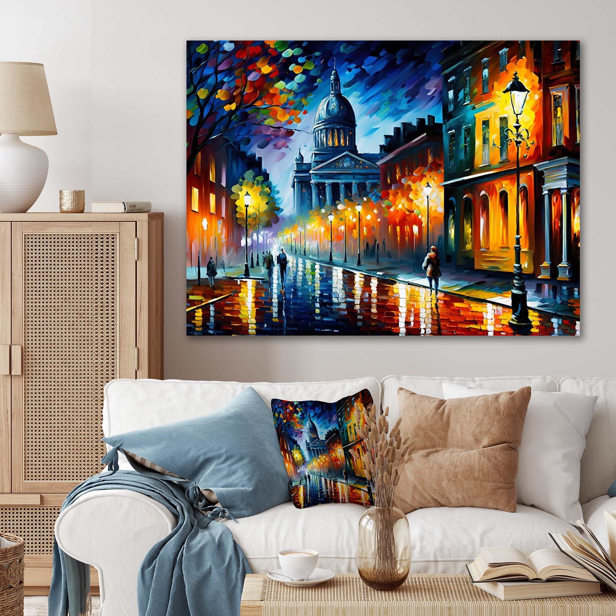 Designart Colorful Montreal City II Canvas Wall Art