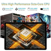 Newest 11 inch Android 14 Tablet, 18GB RAM, 128GB ROM, 1TB Expand, 2K Display, Octa-Core 5G/2.4G WiFi, 13MP+5MP+5MP Camera, BT 5.0, GPS, 9000mAh, Quad Stereo Speakers