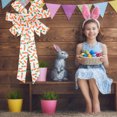 thumbnail image 3 of Easter Wreath Bow Festival Bowknot Decoration Tree Topper Bow for Front Door Home, 3 of 6