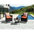 thumbnail image 6 of JOIVI Outdoor End Table Rattan Square Glass Top, Aluminum Frame, Espresso Brown, 6 of 7