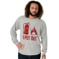 thumbnail image 4 of Put Out Fire Firefighter Fireman Men's Long Sleeve Tee T Shirt Brisco Brands M, 4 of 6