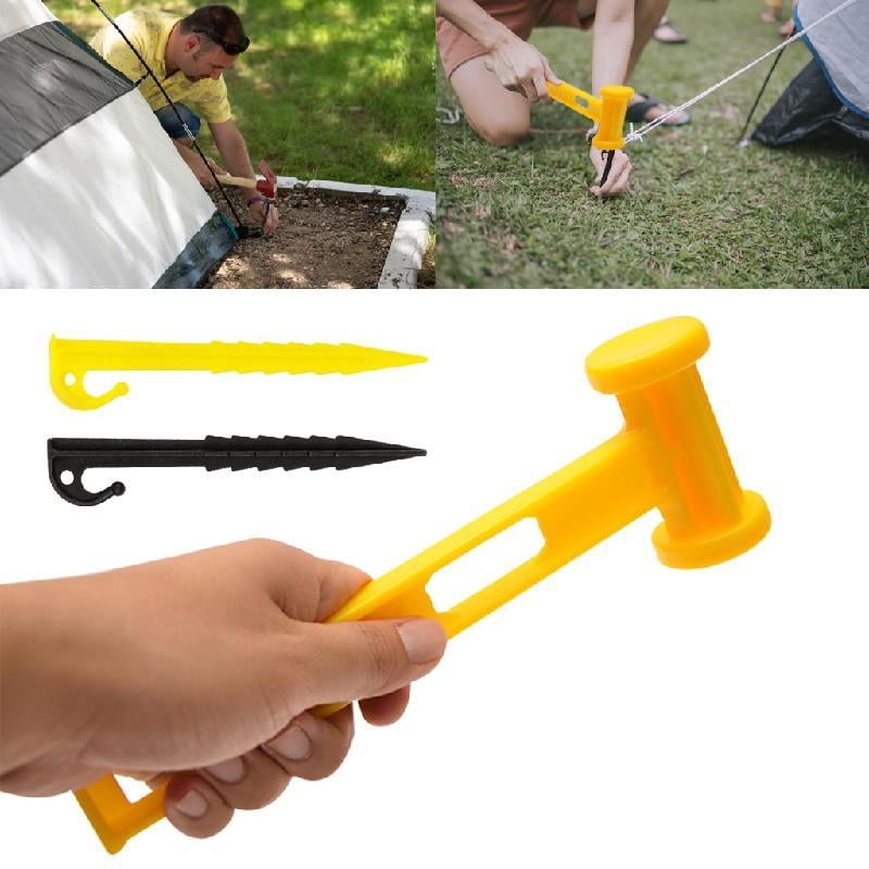 JZROCKER Outdoor Ground Stake Camping Anchors Peg Plastic Tent Stake Canopies Stake