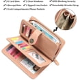 thumbnail image 3 of LAICAIW Women's Wallet Genuine Leather RFID Blocking Large Capacity Trifold Ladies Wallet, 3 of 6