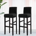 thumbnail image 1 of PiccoCasa Stretch Spandex Bar Stool Cover for Short Back Chair Black 2, 1 of 8