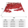 thumbnail image 3 of Honeii Red Maple Leaf Print Fleece Blanket - Throw Blanket for Bed, Sofa, Couch, Camping, and Travel , Microplush Ultra Soft Warm Blanket-80"x60", 3 of 7
