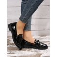 thumbnail image 2 of Bow & Fringe Decor Flat Loafers, Black Elegant Bowknot & Tassel Solid Color Women's Flat Shoes, 2 of 4