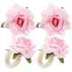thumbnail image 5 of KAKOWELY 4 anillos para servilletas con forma de rosa y flores artificiales para bodas., 5 of 5