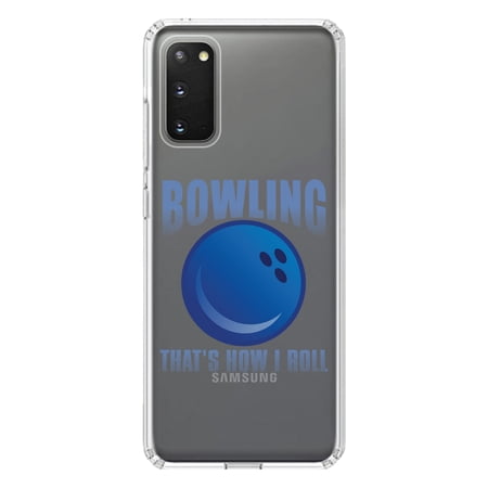 DistinctInk Clear Shockproof Hybrid Case for Galaxy S20 ULTRA / 5G (6.9 Screen) - TPU Bumper Acrylic Back Tempered Glass Screen Protector - Bowling That s How I Roll