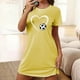 thumbnail image 1 of Camisón corto de talla grande para mujer, camisón de manga corta con estampado de pecho a la moda, camisón para mujer, 1 of 5
