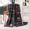 thumbnail image 2 of Pink Breast Cancer Awareness Pattern Blanket,Comfortable Soft Lamb Wool Throw Blanket,All Season,Warm Lightweight Blankets for Sofa Bed Couch Living Room Chair,40"x50", 2 of 4